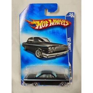2008 Hot Wheels #36 All Stars '62 Chevy Black W/Pinstripe 076/196